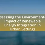 Assessing the Environmental Impact of Renewable Energy Integration in Urban Settings
