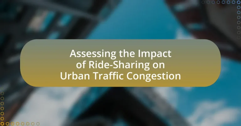 Assessing the Impact of Ride-Sharing on Urban Traffic Congestion