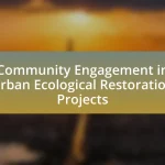 Community Engagement in Urban Ecological Restoration Projects