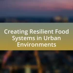 Creating Resilient Food Systems in Urban Environments