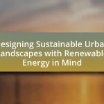Designing Sustainable Urban Landscapes with Renewable Energy in Mind