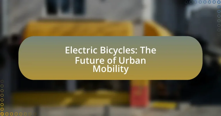 Electric Bicycles: The Future of Urban Mobility