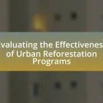 Evaluating the Effectiveness of Urban Reforestation Programs