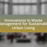 Innovations in Waste Management for Sustainable Urban Living
