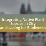 Integrating Native Plant Species in City Landscaping for Biodiversity