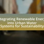 Integrating Renewable Energy into Urban Water Systems for Sustainability