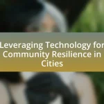 Leveraging Technology for Community Resilience in Cities
