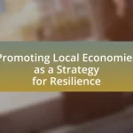 Promoting Local Economies as a Strategy for Resilience