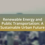 Renewable Energy and Public Transportation: A Sustainable Urban Future