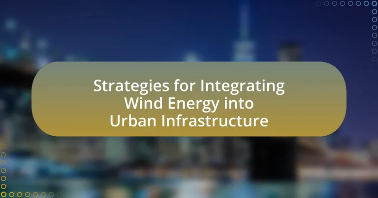 Strategies for Integrating Wind Energy into Urban Infrastructure
