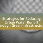 Strategies for Reducing Urban Water Runoff through Green Infrastructure