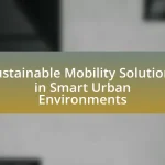 Sustainable Mobility Solutions in Smart Urban Environments