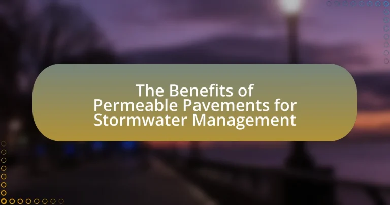 The Benefits of Permeable Pavements for Stormwater Management