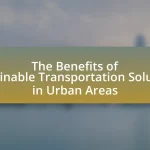 The Benefits of Sustainable Transportation Solutions in Urban Areas