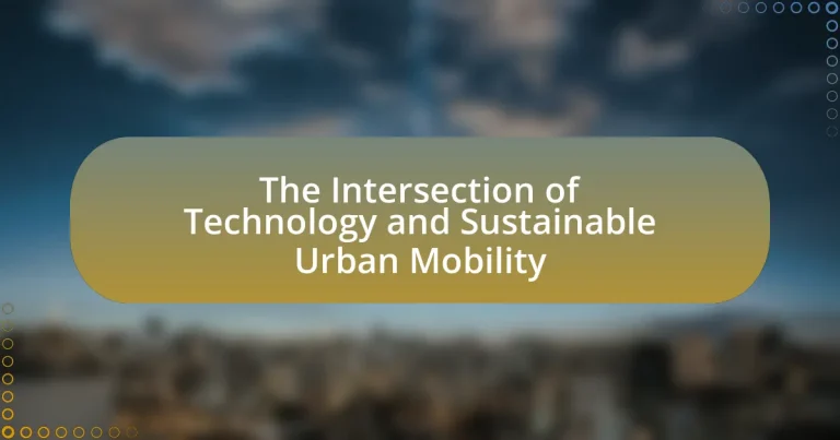 The Intersection of Technology and Sustainable Urban Mobility