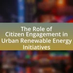 The Role of Citizen Engagement in Urban Renewable Energy Initiatives