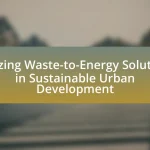 Utilizing Waste-to-Energy Solutions in Sustainable Urban Development