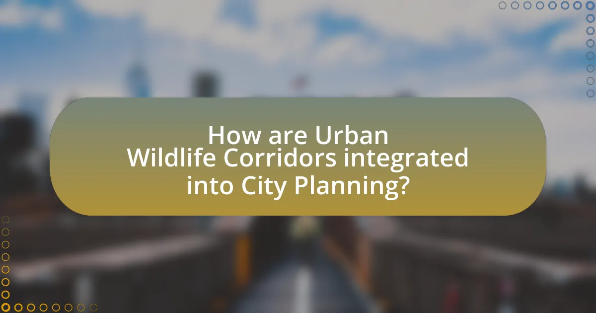 How are Urban Wildlife Corridors integrated into City Planning?