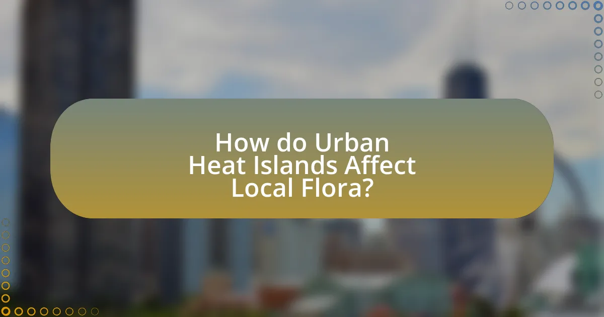 How do Urban Heat Islands Affect Local Flora?
