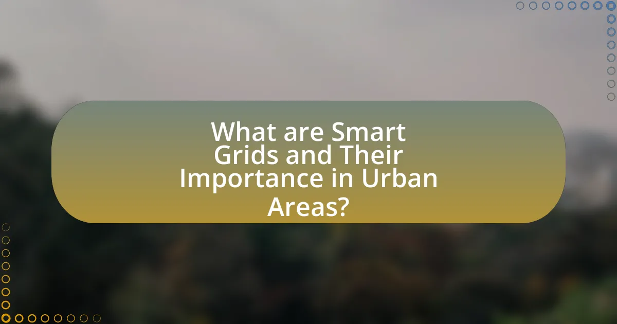 What are Smart Grids and Their Importance in Urban Areas?