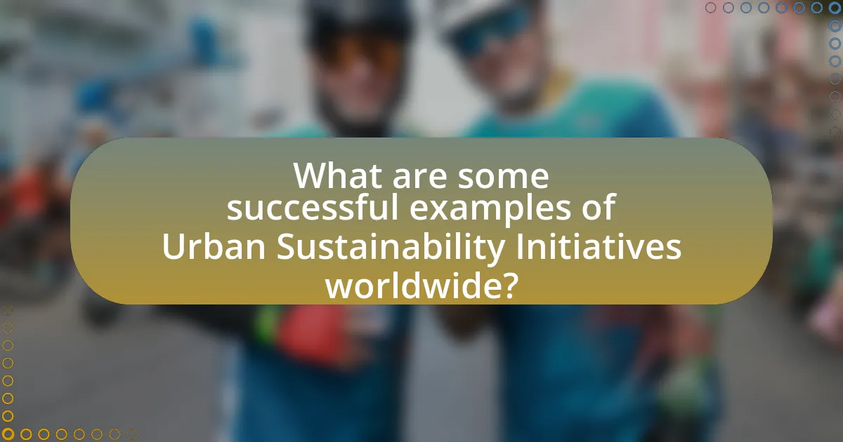 What are some successful examples of Urban Sustainability Initiatives worldwide?