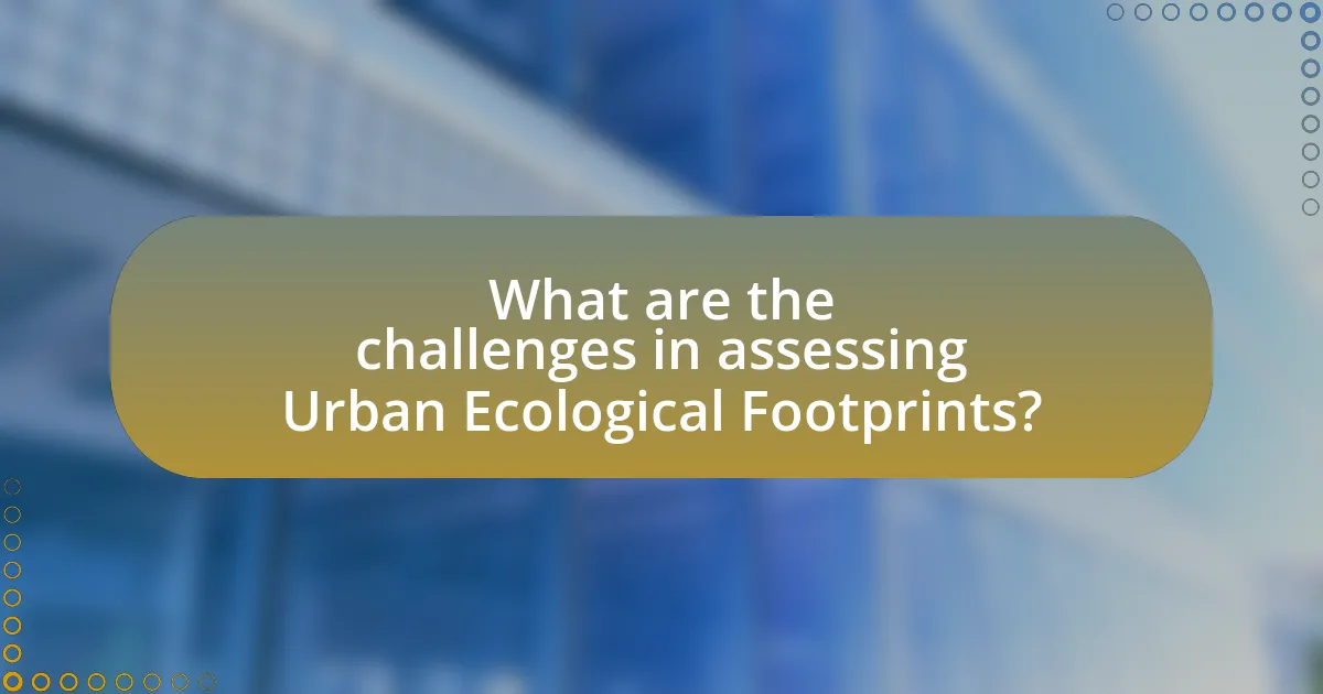 What are the challenges in assessing Urban Ecological Footprints?