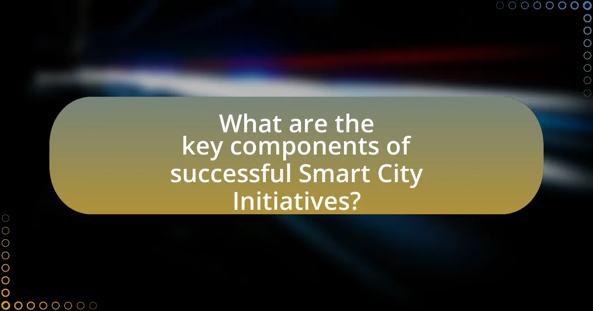 What are the key components of successful Smart City Initiatives?