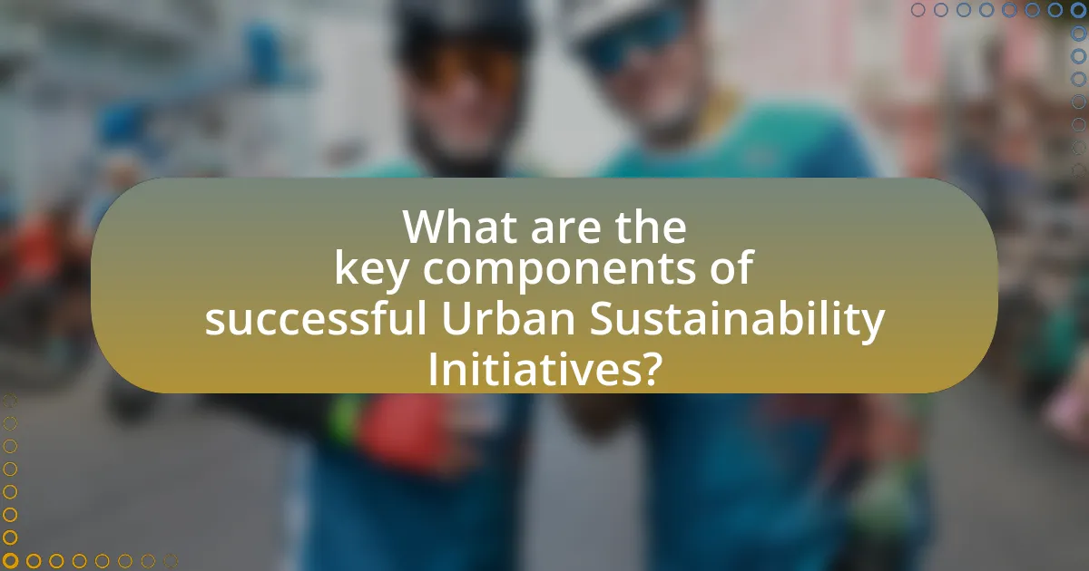 What are the key components of successful Urban Sustainability Initiatives?