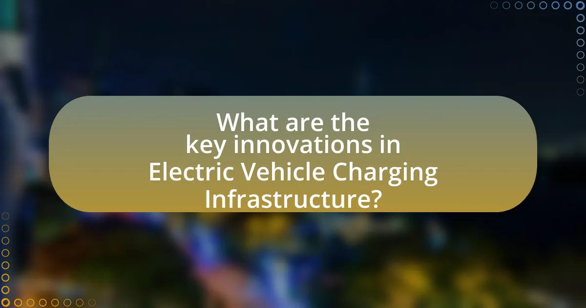 What are the key innovations in Electric Vehicle Charging Infrastructure?