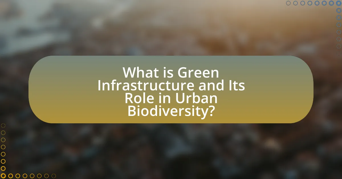 What is Green Infrastructure and Its Role in Urban Biodiversity?