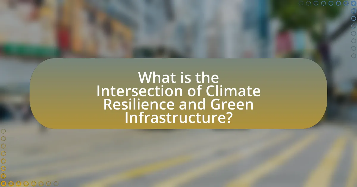 What is the Intersection of Climate Resilience and Green Infrastructure?